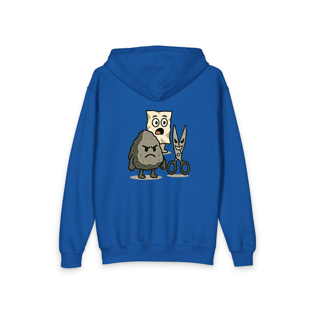 Rock Paper Scissors Scissors Wins | Youth Zip Hoodie