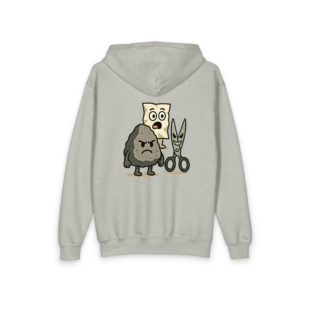 Rock Paper Scissors Scissors Wins | Youth Zip Hoodie