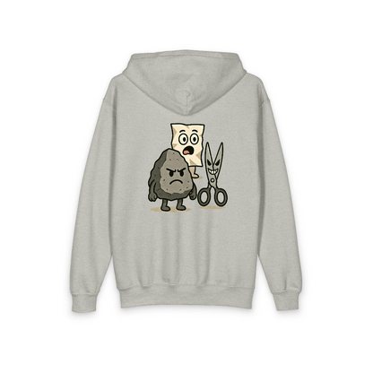 Rock Paper Scissors Scissors Wins | Youth Zip Hoodie